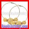 70mm Basketball Wives Poparazzi Crystal Ball Hoops Gold Earrings