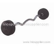 Fixed curl rubber barbell