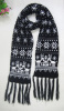 100% acrylic knitted winter scarf