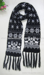 100% acrylic knitted winter scarf
