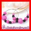 70mm Rose Basketball Wives Mesh Hoop Earrings Wholesale