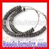 Cheap 70mm Basketball Wives Black Crystal Hoop Earrings Wholesale