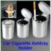Silver Portable Car LED Light Cigarette Ashtray Holder