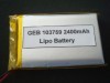 lithium polymer batter cell GEB103759