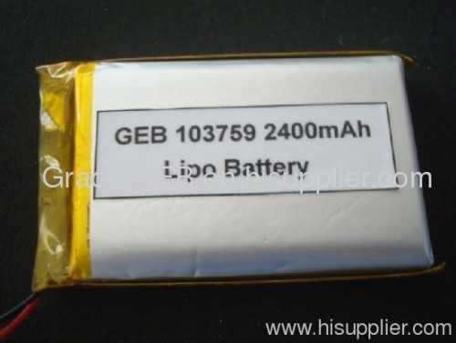 lithium polymer batter cell GEB103759