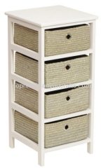 White painted chest of 4 drawers