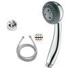 low flow shower head easy to install with 1.5m chrome high flow shower hose/flexible bathroom pipe stainless steel