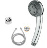 three functions ABS chromed aerated hand held shower heads with new bath handheld sprayer hose