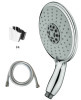 multi function big size water saving shower head manufacture with 1.5m stainless steel shower hose inlet pipe