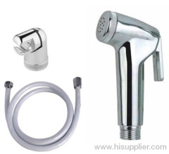 Chrome handheld Toilet Bathroom Portable Bidet Diaper Spray Shower Muslim Shattaf Rinse with PVC or S/S shower hose