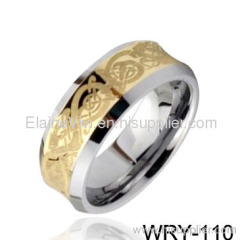 New Rings 18K Gold Plated&Celtic Laser Tungsten Rings wedding rings women's rings jewelry rings fashion engagement rings