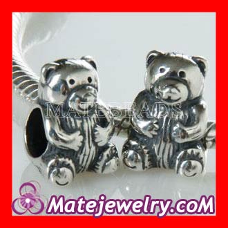 european sterling silver Teddy bear charm