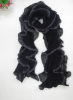 100% acrylic black scarf