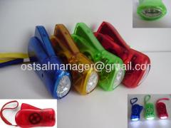 3led hand press dynamo lamp