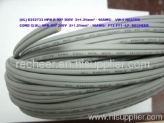UL hpn-r rubber flexible cord and cable with AC plug and connector for heating