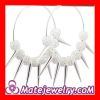 Plastic Crystal Silver Basketball Wives Spike Hoop Earrings Wholesale