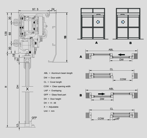 commercial automatic glass sliding door from China manufacturer ...