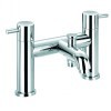 Two-handle deck bath/shower mixer