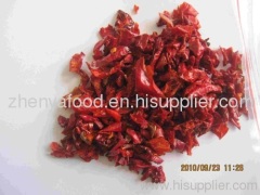 dehydrated red bell pepper/red sweet bell pepper piece/flake/slice/grain/granule/cube/particle3*3mm 6*6mm9*9mm