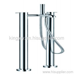 Two-handle bath/shower mixer floor mounted