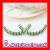 70mm Basketball Wives Green Crystal Spacer Poparazzi Hoop Earrings Wholesale