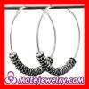 Black Basketball Wives Crystal Spacer Poparazzi Hoop Earrings Wholesale