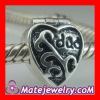 european silver plated clip heart beads wholesale