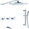 Wall thermostatic concealed shower mixer