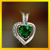 fashionable lady heart silver pendant jewelry