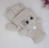 100% acrylic knitted animal winter gloves