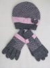 100% acrylic knitted winter set