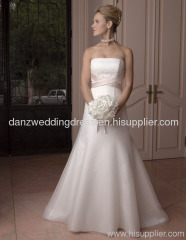 A-line Satin Trumpet Bridal Dress