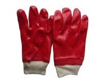 RED PVC dipped glove