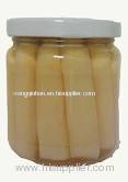 Canned white asparagus