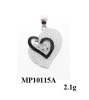 Black and white Heart Pendant