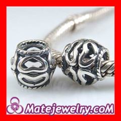 European S925 Sterling Silver Heart Hollow Charm Jewelry Beads