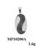 Zirconia and Spinel 925 Sterling Silver Pendant