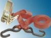 25mm ratchet tie downs lashing straps with S-hooks ,china Manufacturer