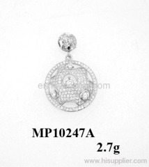 Round 925 Sterling Silver Pendant
