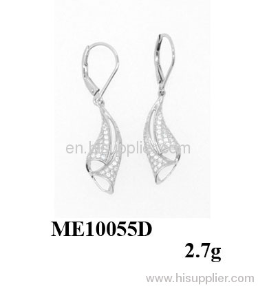 micro setting sterling silver earring