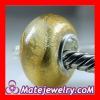 european 24K Gold Foil Glass Beads with 925 sterling silver single core