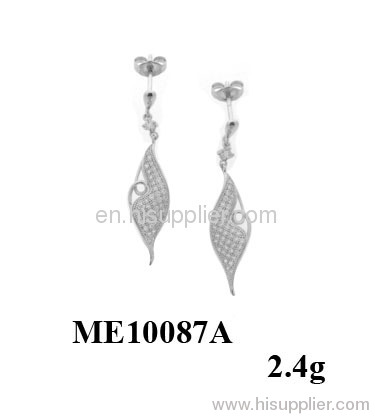 hot micro setting sterling silver earring