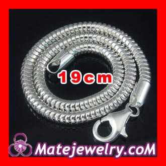 19cm Charm Jewelry Silver Bracelet with lobster clasp