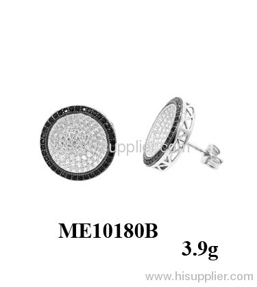 new hot silver micro pave earring