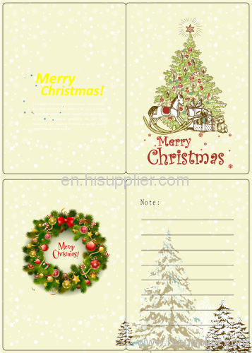 new design christmas greeting paper cards