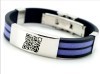 silicone qr code lebal bracelet