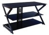 hot sell black tempered glass tv stand