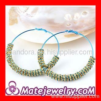Fashion Basketball Inspired Circle Antiqued Gold Earrings Wholesale
