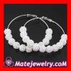 Fashion Basket Ball Wives Hoop Earrings Rhinestone Studded Balls