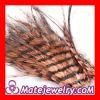 Brown Thin Striped Grizzly Bird Feather Hair Extension Wholesale